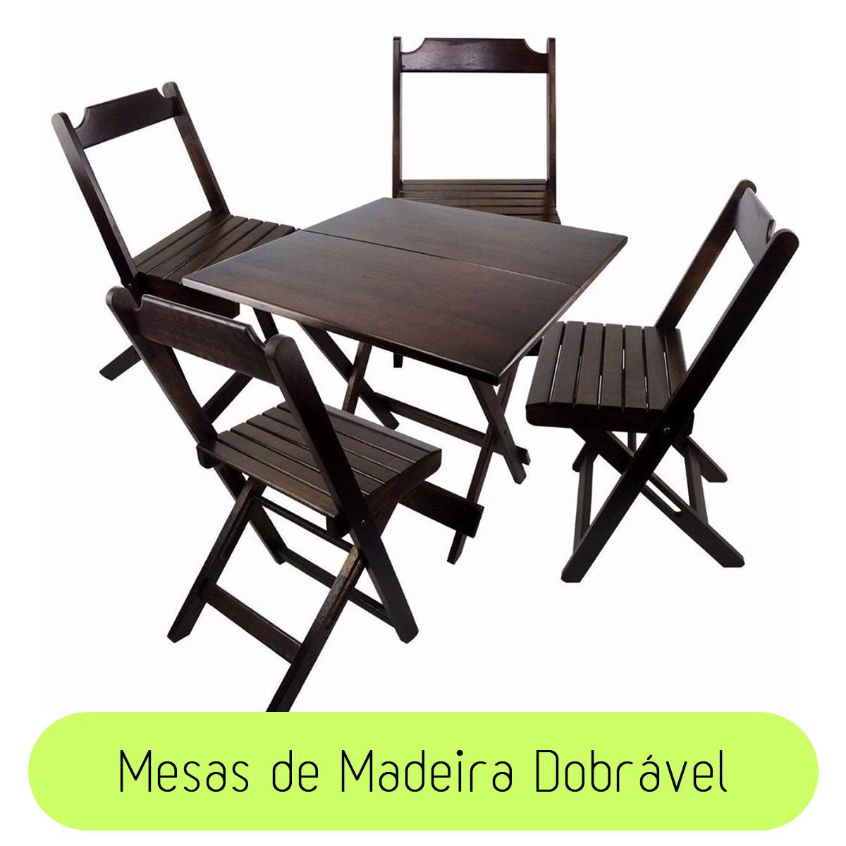 Imagem Mesas de Madeira Dobrável