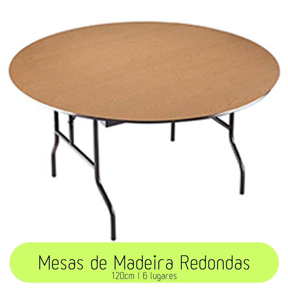 Imagem Mesas De Madeira Redondas 120cm 6 lugares